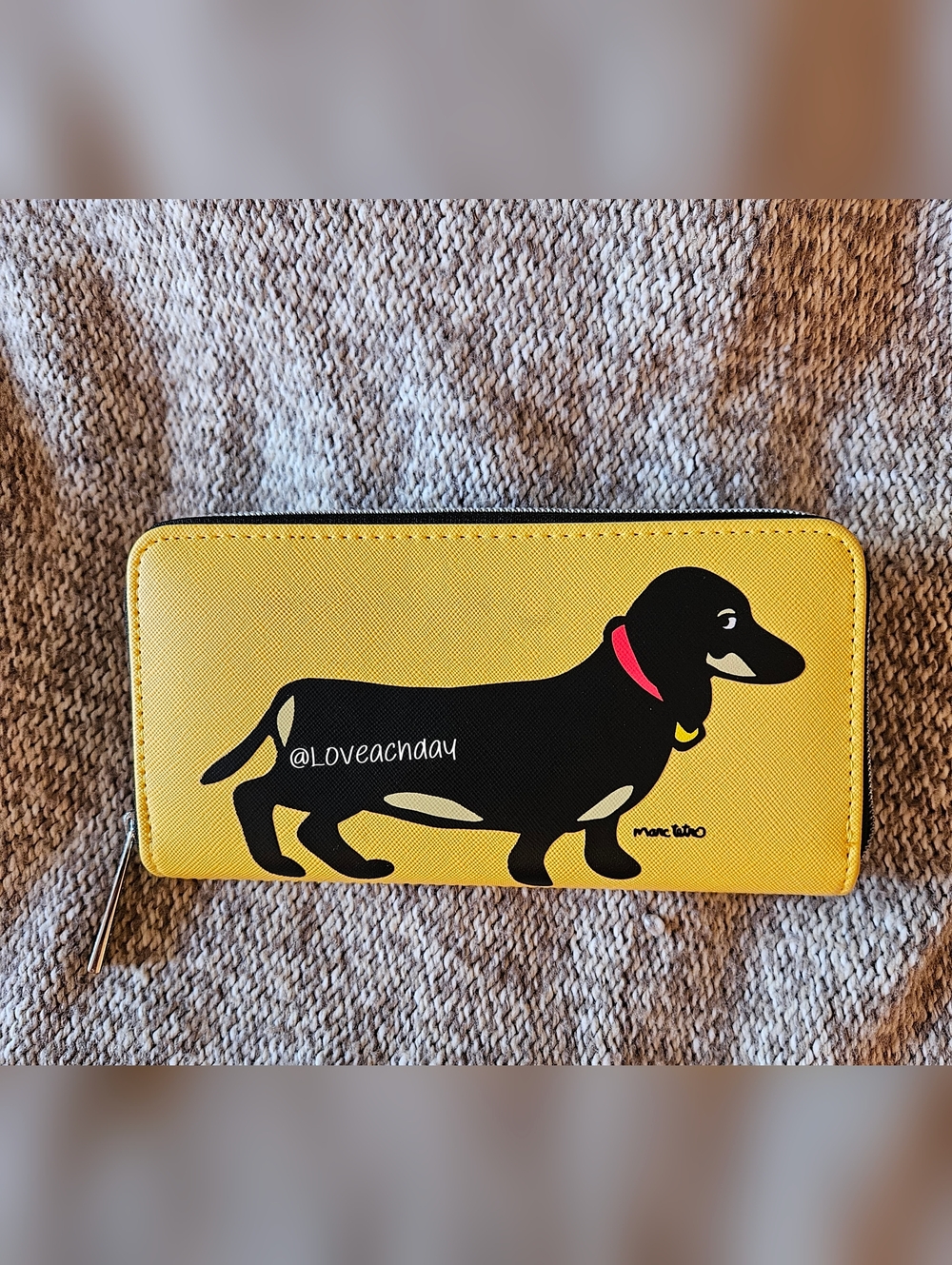 Marc Tetro✨️Yellow Dachshund Dog Zippy Long Wallet